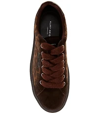 Kurt Geiger London Men's Albion Leopard Suede Sneakers