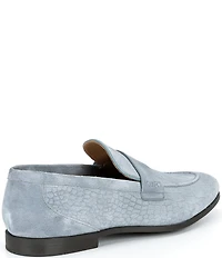 Kurt Geiger London Men's Aldgate Flex Croco Embossed Suede Loafers