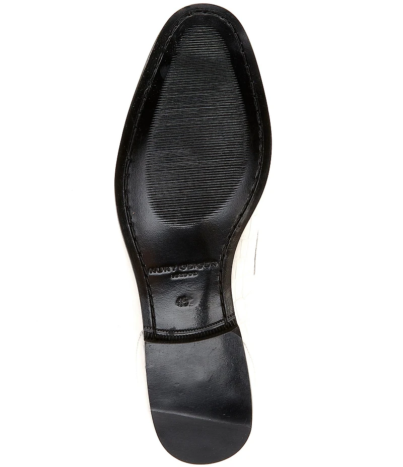 Kurt Geiger London Men's Alton Bit Buckle Croco Embossed Leather Loafers
