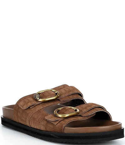 Kurt Geiger London Men's Bancroft Croc Suede Sandals