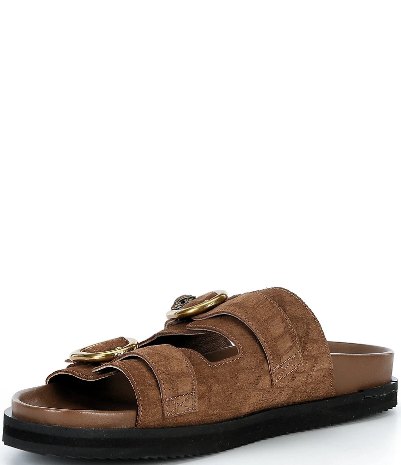 Kurt Geiger London Men's Bancroft Croc Suede Sandals