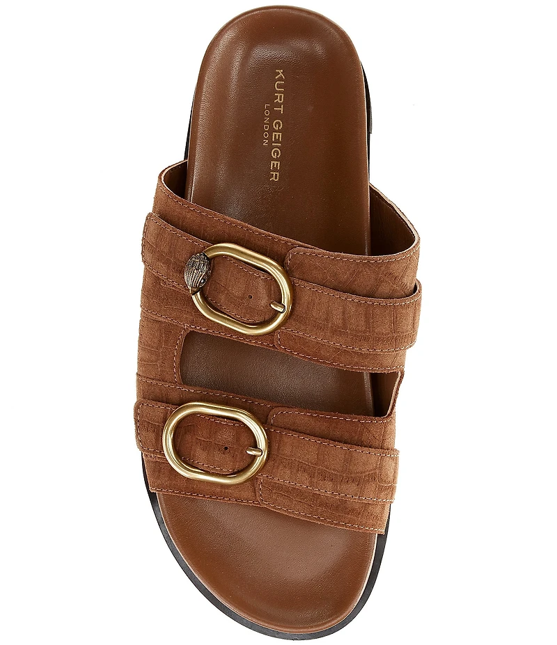 Kurt Geiger London Men's Bancroft Croc Suede Sandals