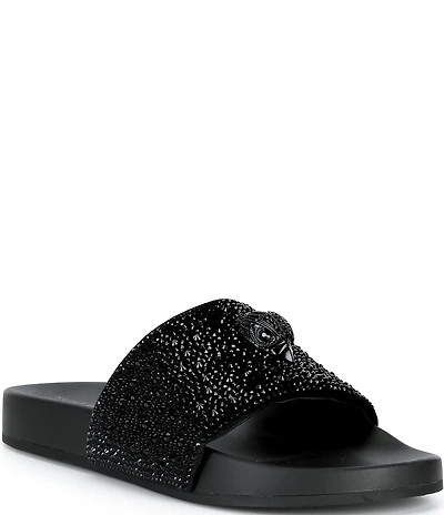 Kurt Geiger London Men's Brockwell Crystal Pool Slide Sandals