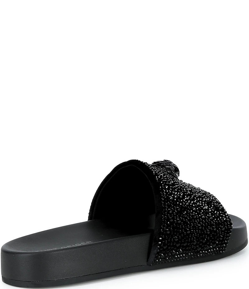 Kurt Geiger London Men's Brockwell Crystal Pool Slide Sandals