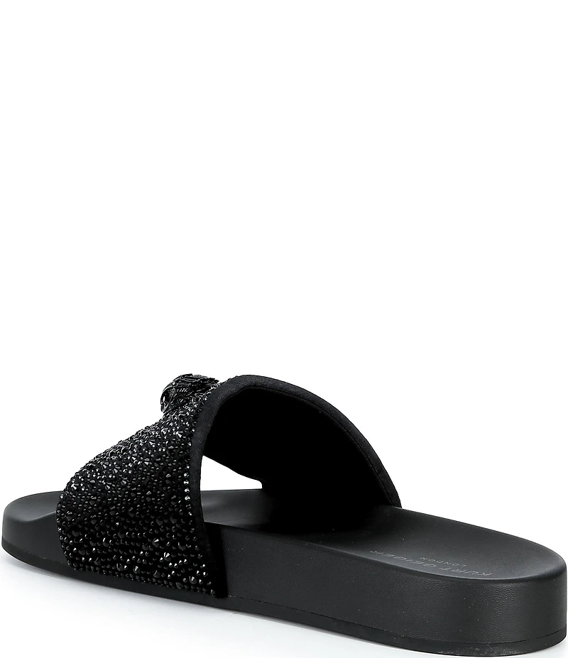 Kurt Geiger London Men's Brockwell Crystal Pool Slide Sandals