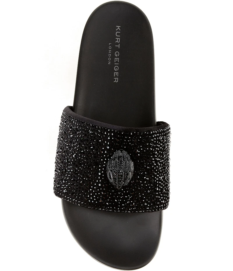 Kurt Geiger London Men's Brockwell Crystal Pool Slide Sandals
