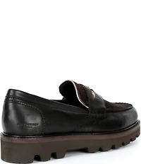 Kurt Geiger London Men's Brompton Leather and Haircalf Penny Loafers