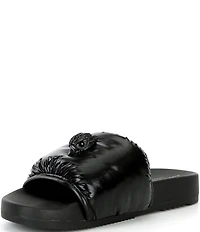Kurt Geiger London Men's Eagle Ornament Puff Pool Slide Sandals