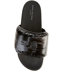 Kurt Geiger London Men's Eagle Ornament Puff Pool Slide Sandals
