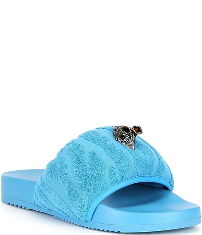 Kurt Geiger London Men's Eagle Ornament Puff Pool Slide Sandals