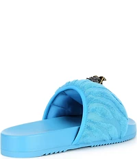Kurt Geiger London Men's Eagle Ornament Puff Pool Slide Sandals