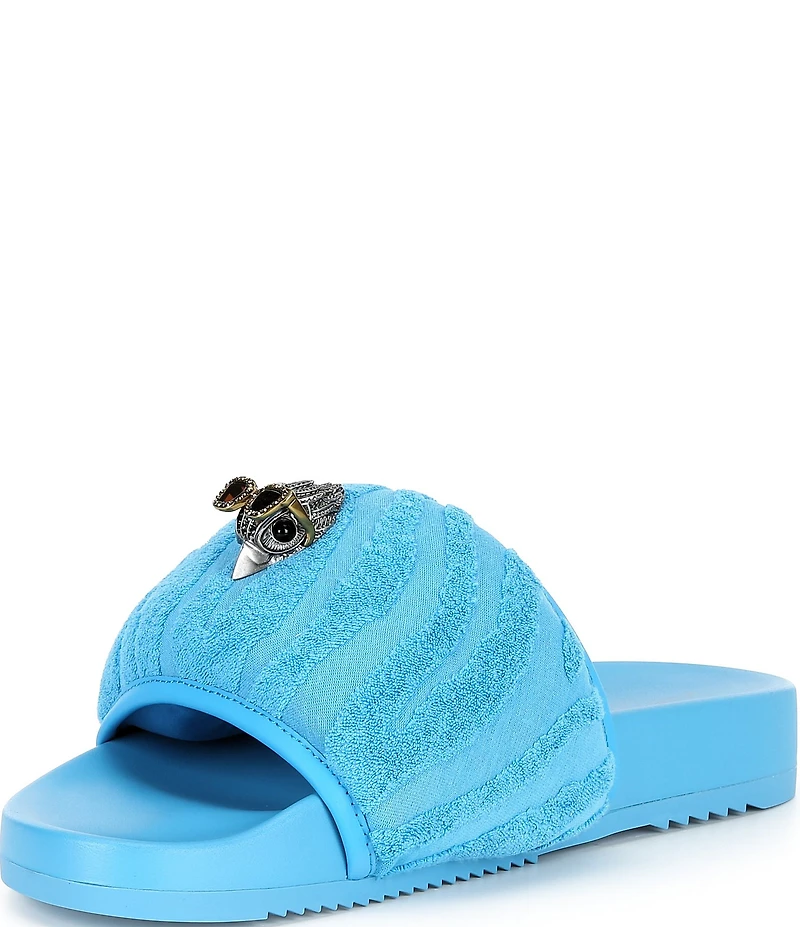 Kurt Geiger London Men's Eagle Ornament Puff Pool Slide Sandals