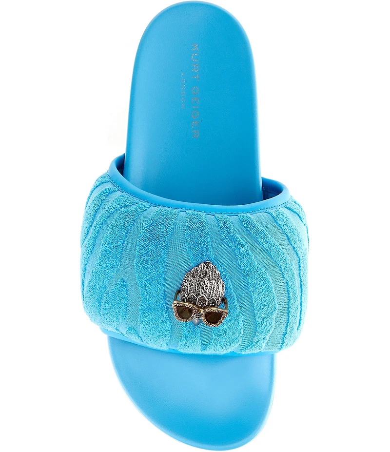 Kurt Geiger London Men's Eagle Ornament Puff Pool Slide Sandals