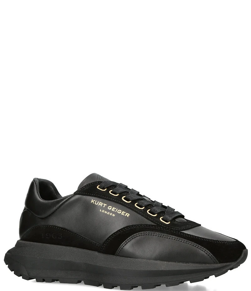 Kurt Geiger London Men's Gaspar Retro Leather and Suede Sneakers