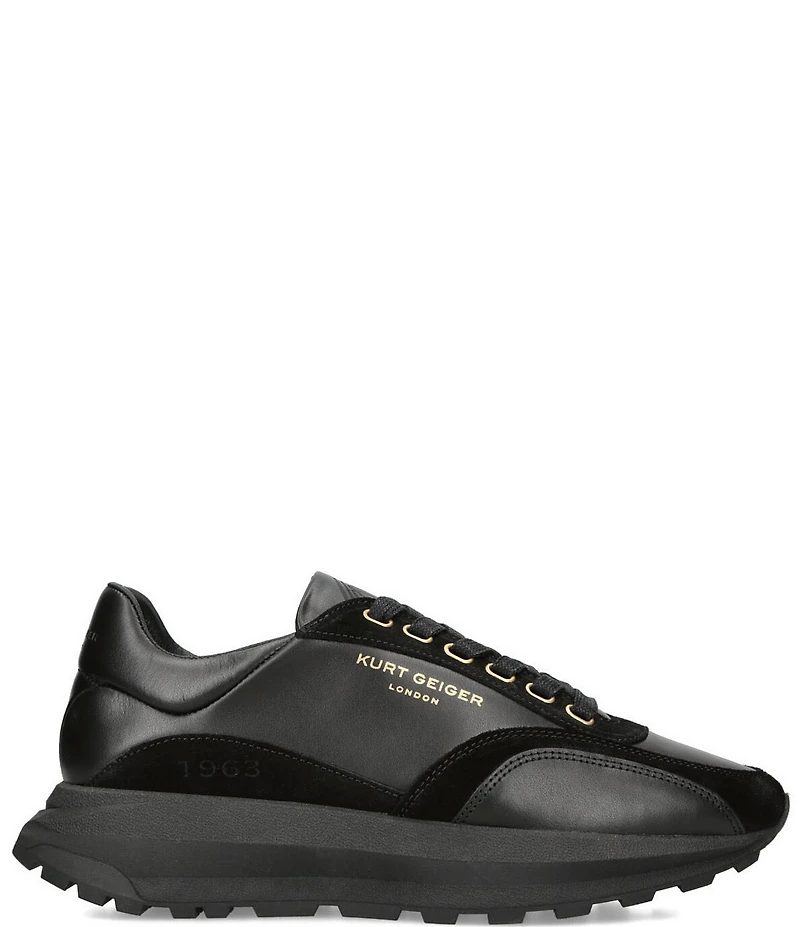 Kurt Geiger London Men's Gaspar Retro Leather and Suede Sneakers