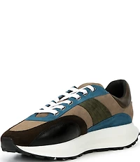 Kurt Geiger London Men's Gaspar Retro Leather and Suede Stripe Sneakers