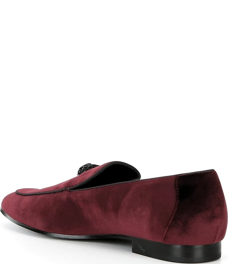 Kurt Geiger London Men's Hugh Velvet Logo Ornament Loafers