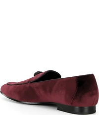 Kurt Geiger London Men's Hugh Velvet Logo Ornament Loafers