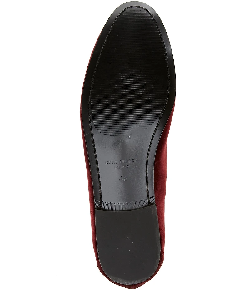 Kurt Geiger London Men's Hugh Velvet Logo Ornament Loafers