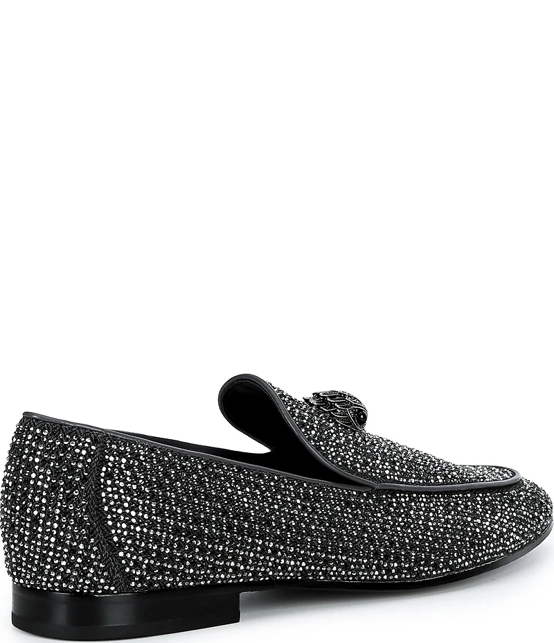 Kurt Geiger London Men's Hugh Crystal Embellished Logo Ornament Loafers