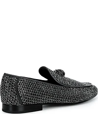 Kurt Geiger London Men's Hugh Crystal Embellished Logo Ornament Loafers