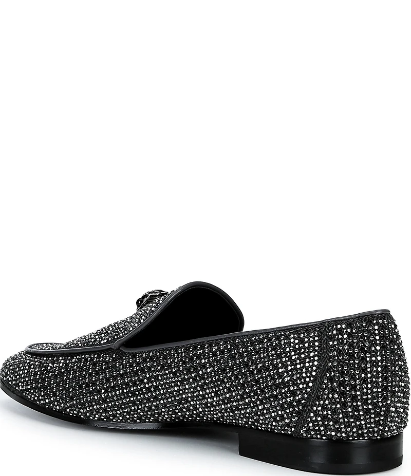 Kurt Geiger London Men's Hugh Crystal Embellished Logo Ornament Loafers