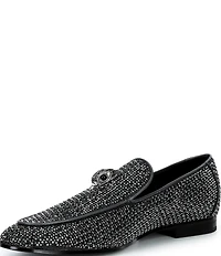 Kurt Geiger London Men's Hugh Crystal Embellished Logo Ornament Loafers