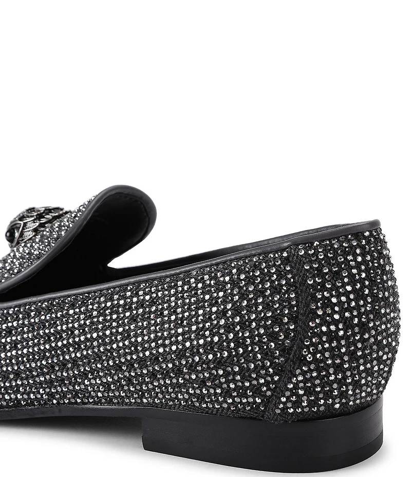 Kurt Geiger London Men's Hugh Crystal Embellished Logo Ornament Loafers
