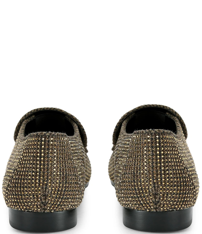 Kurt Geiger London Men's Hugh Crystal Embellished Logo Ornament Slip On Loafers