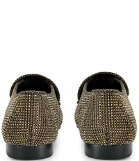 Kurt Geiger London Men's Hugh Crystal Embellished Logo Ornament Slip On Loafers