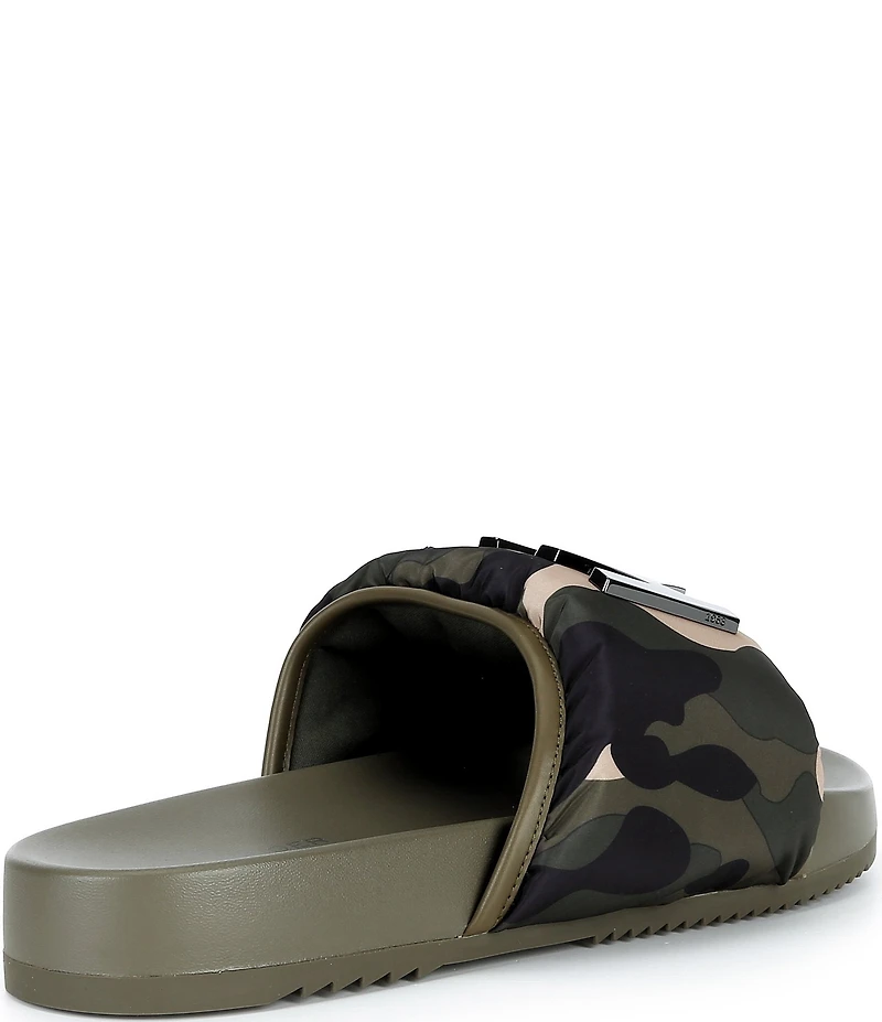 Kurt Geiger London Men's Kurt Camouflage Puff Pool Slide Sandals