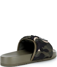Kurt Geiger London Men's Kurt Camouflage Puff Pool Slide Sandals