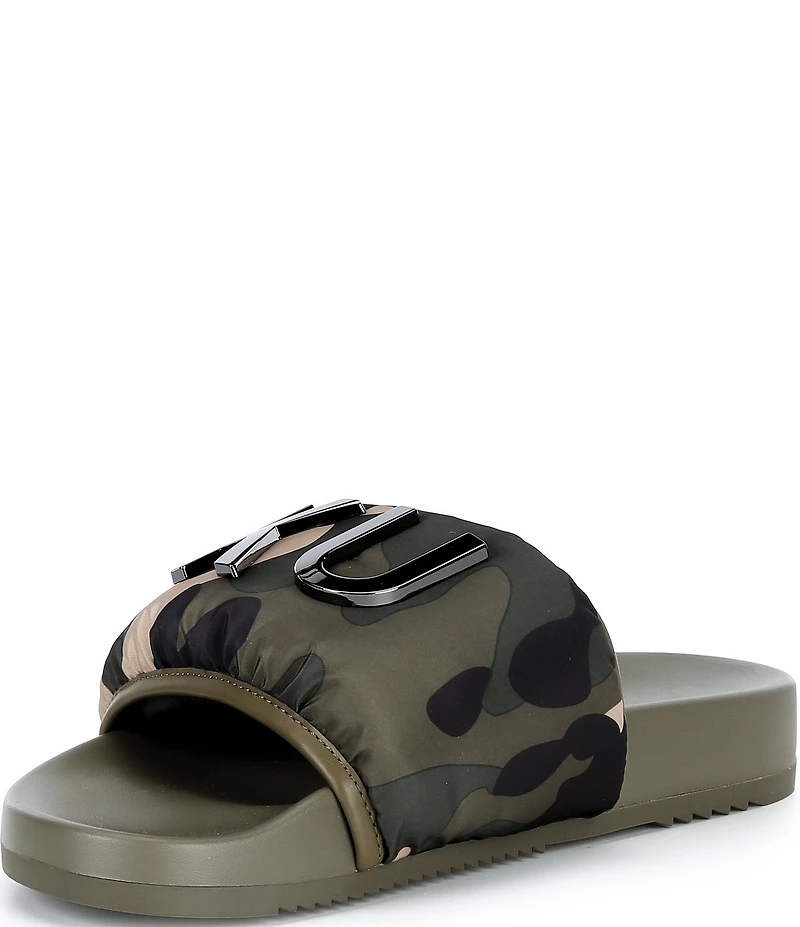 Kurt Geiger London Men's Kurt Camouflage Puff Pool Slide Sandals
