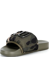 Kurt Geiger London Men's Kurt Camouflage Puff Pool Slide Sandals