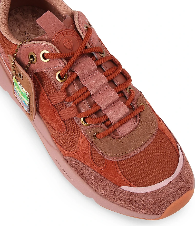 Kurt Geiger London Men's Kurt's Cabana Kurt Runner Ornament Logo Suede Sneakers