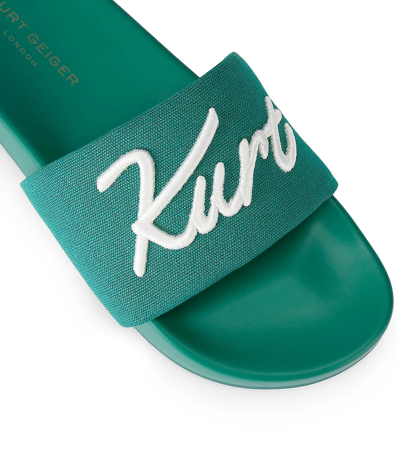 Kurt Geiger London Men's Kurt's Cabana Script Pool Slide Sandals