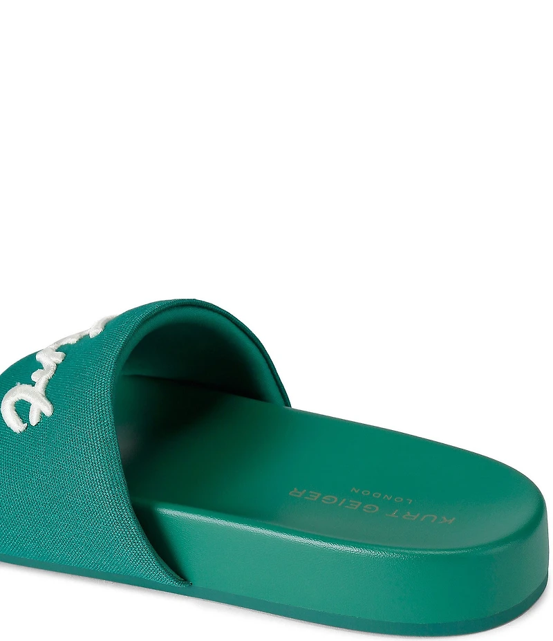 Kurt Geiger London Men's Kurt's Cabana Script Pool Slide Sandals