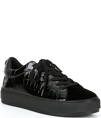Kurt Geiger London Men's Laney Crocodile Embossed Leather Lace Up Sneakers