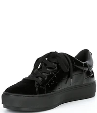 Kurt Geiger London Men's Laney Crocodile Embossed Leather Lace Up Sneakers