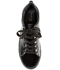 Kurt Geiger London Men's Laney Crocodile Embossed Leather Lace Up Sneakers