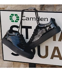 Kurt Geiger London Men's Laney Crocodile Embossed Leather Lace Up Sneakers