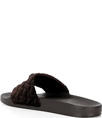 Kurt Geiger London Men's Meena Quilted Logo Ornament Pool Slide Sandals