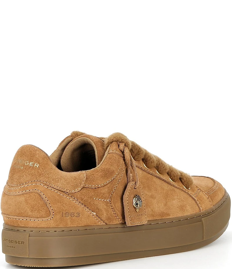 Kurt Geiger London Men's Southbank Tag Suede Logo Ornament Sneakers