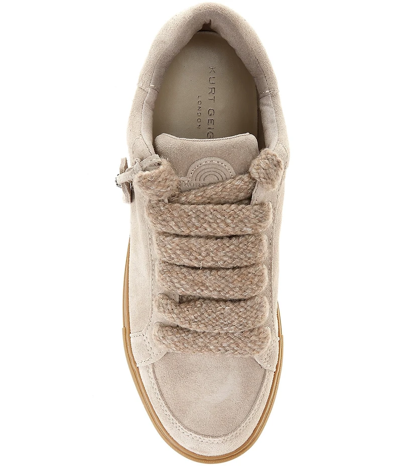 Kurt Geiger London Men's Southbank Tag Suede Logo Ornament Sneakers