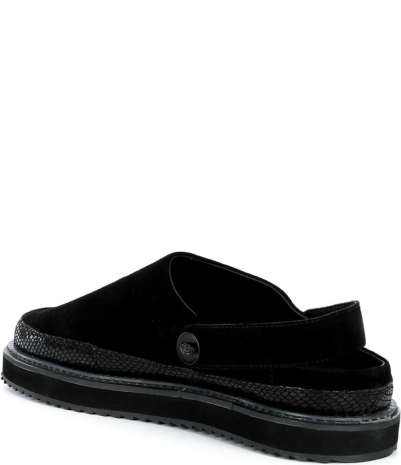 Kurt Geiger London Men's Woodford Suede Embossed Mules