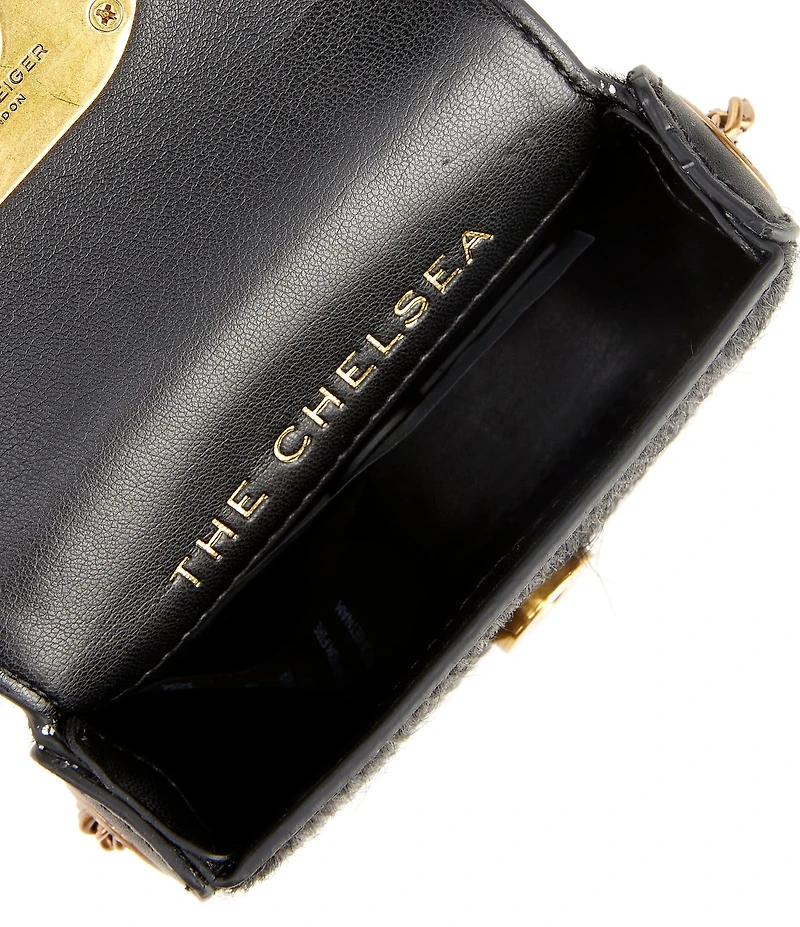 Kurt Geiger London Micro Chelsea Haircalf Saddle Crossbody Bag