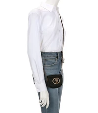 Kurt Geiger London Micro Chelsea Haircalf Saddle Crossbody Bag