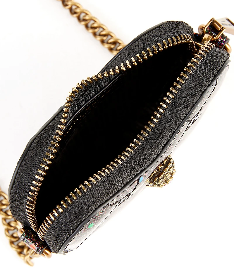 Kurt Geiger London Micro Glitter Heart Crossbody Bag