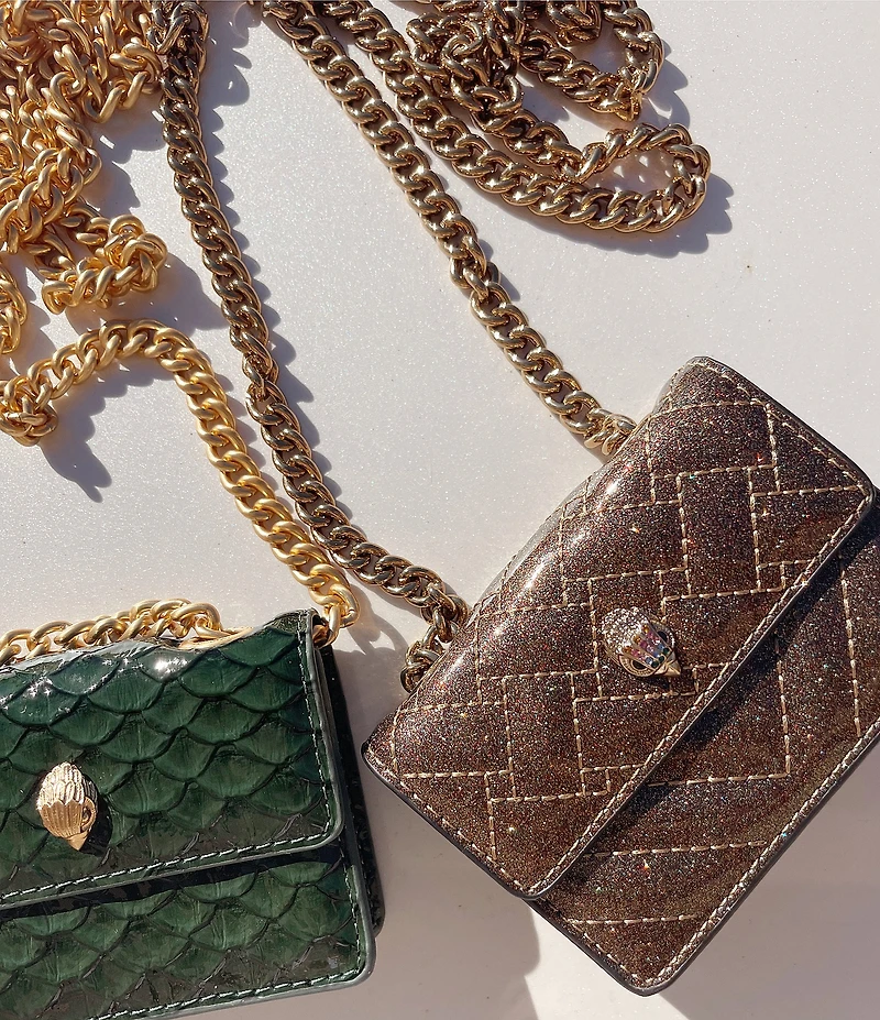 Kurt Geiger London Micro Gold Kensington Crossbody Bag