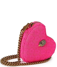 Kurt Geiger London Micro Heart Floral Fabric Crossbody Bag